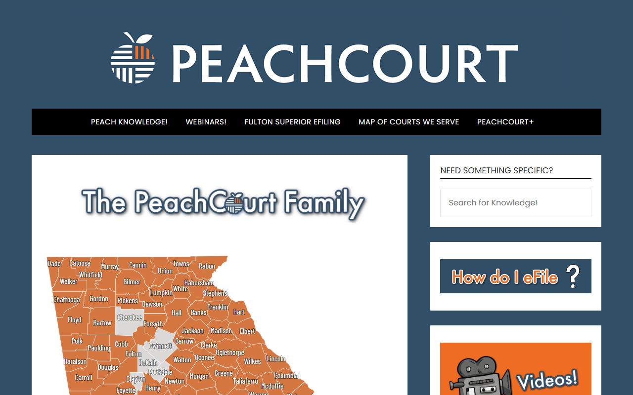 Gilmer County court records PeachCourt coverage map