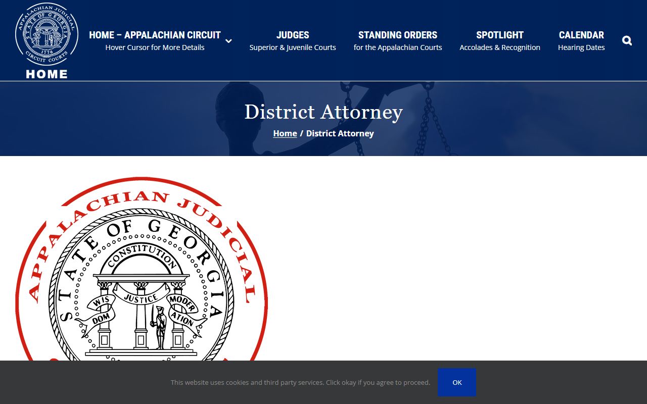 Gilmer County Superior Court District Attorney page