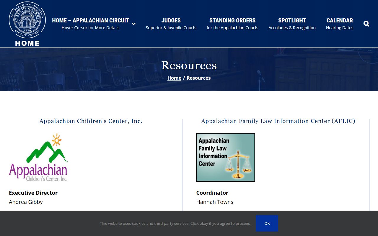 Gilmer County Superior Court family law information center records