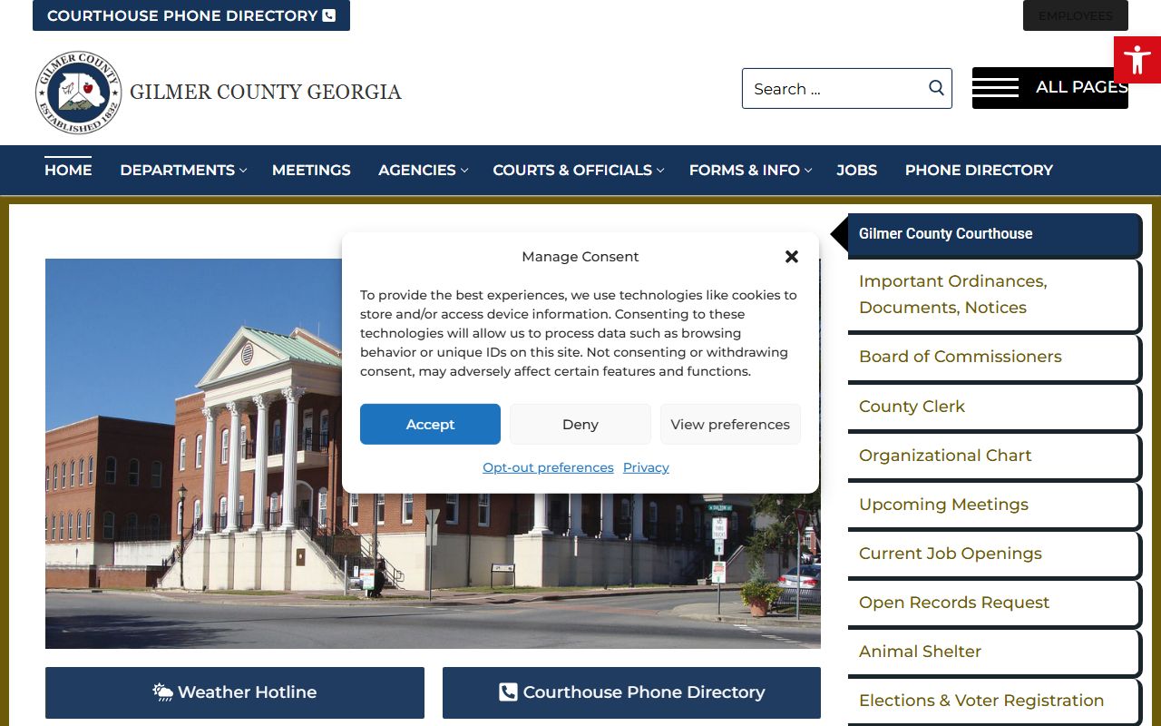 Gilmer County court records official county government home page
